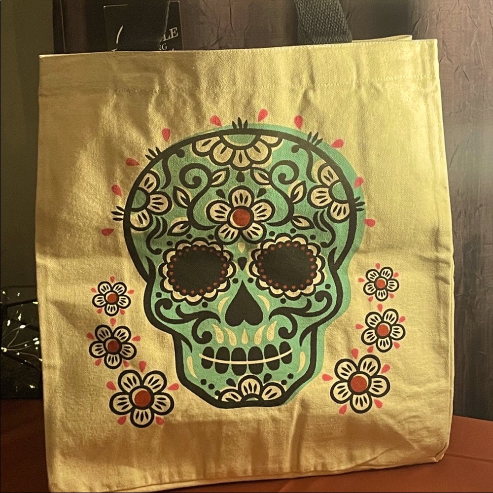 Handcrafted Reusable Halloween Canvas Tote - NWT